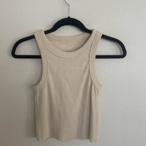 Aerie Ribbed Cream Tank Top
